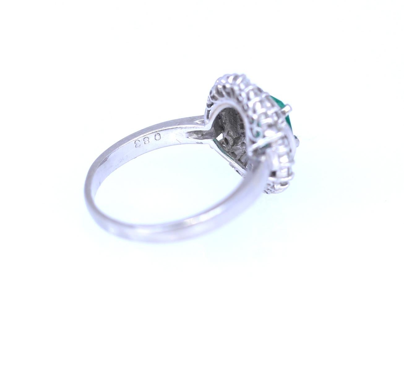 Women's Platinum Diamonds Baguettes Emerald Ring, 2010