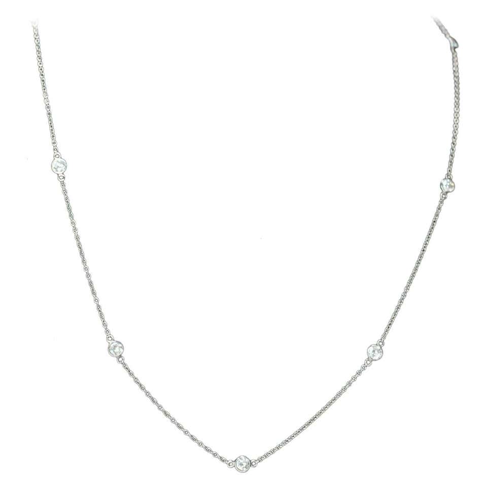 2.33 Carat Total Diamonds by the Yard Necklace For Sale at 1stDibs