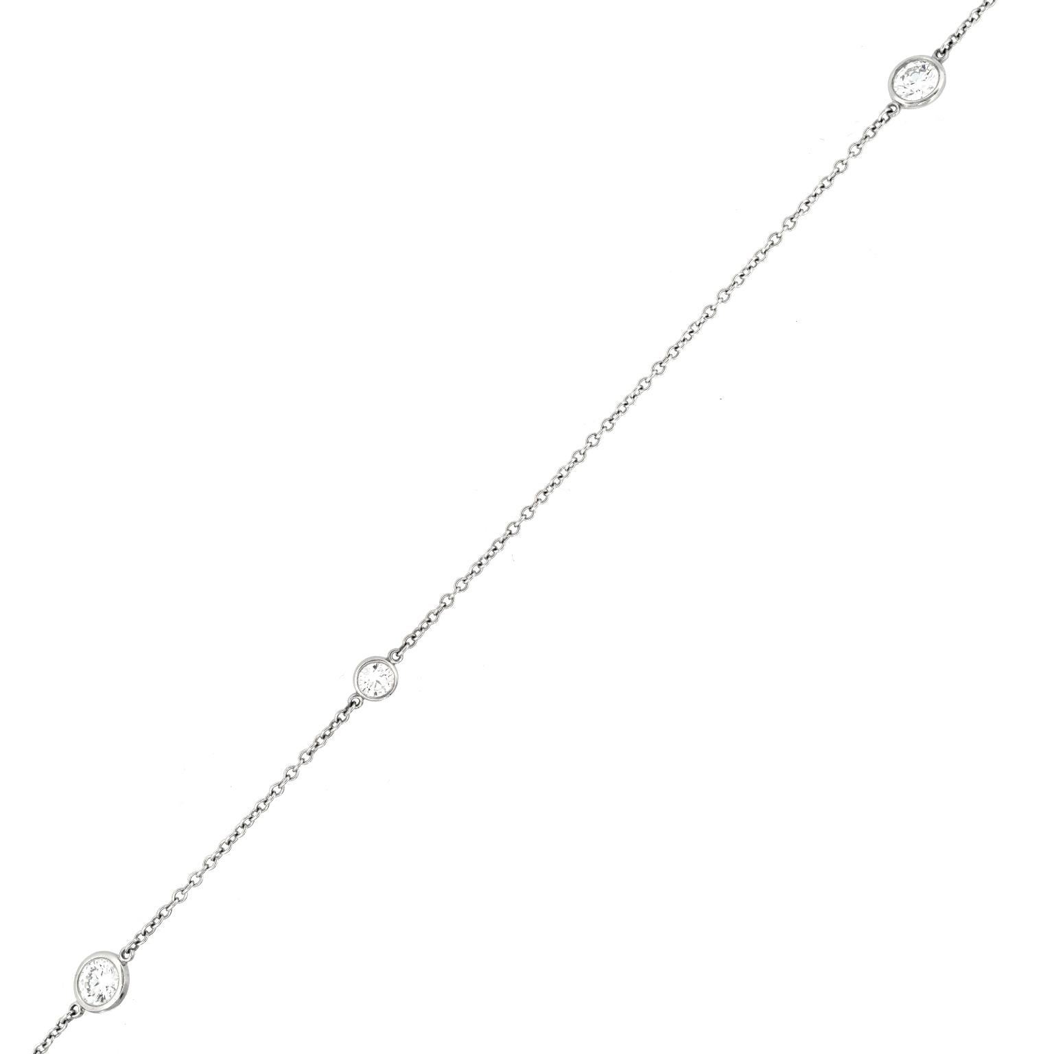 Collier en platine avec diamants par Yard, Elsa Peretti pour Tiffany & Co. en vente 4