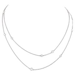 Platinum Diamonds by the Yard Sprinkle Necklace by Elsa Peretti for Tiffany & Co