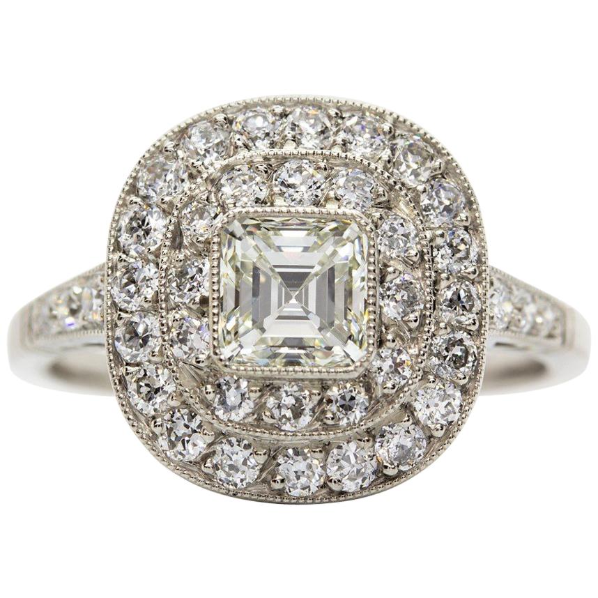 Platinum Diamonds Engagement Ring For Sale