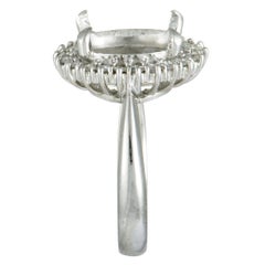 Platinum Diamonds Large Oval Mounting Ring