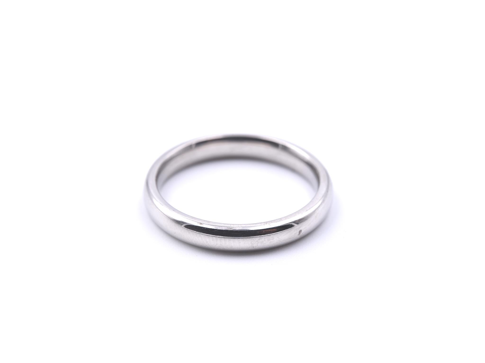 Platinum Domed Wedding Band In Excellent Condition In Scottsdale, AZ