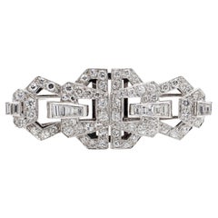 Platinum Double-Clip Brooch, Set with 1.84 Ct. Diamonds
