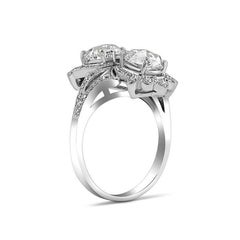 Platinum Double Rose Cut Diamond Ring