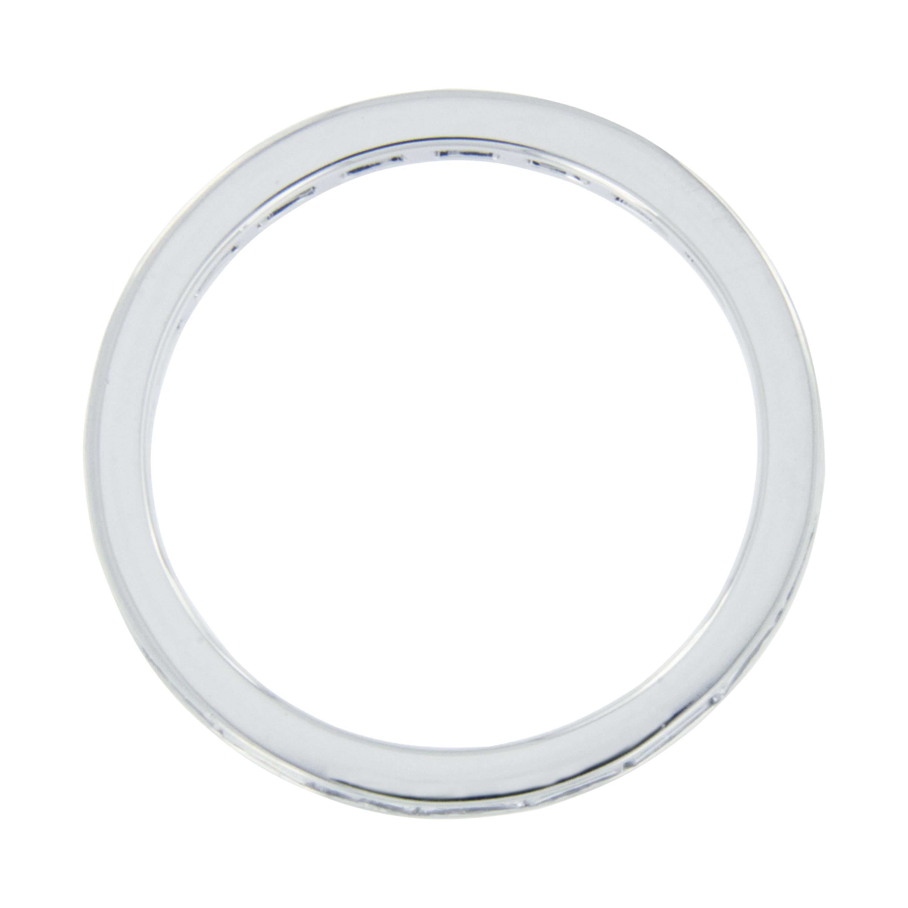 Platin Ewigkeitsring aus Platin mit Baguette-Diamant im Ost- und West-Stil (Art déco) im Angebot