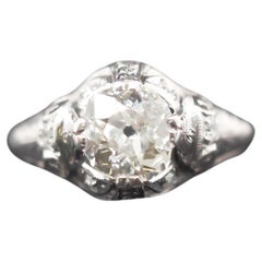 Platin Edwardian 1,25ct Old Mine Diamant Verlobungsring