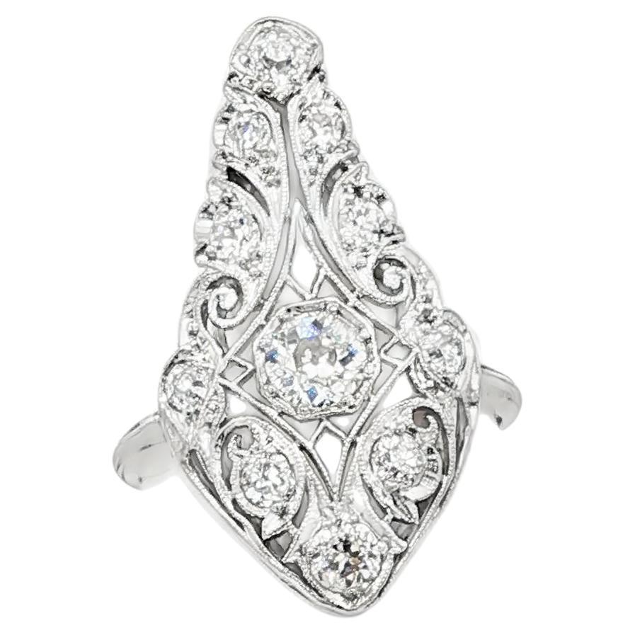 Platinum Edwardian diamond ring