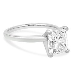 Bague de fiançailles solitaire en platine certifiée EGL 3.01ct Radiant Cut Diamond