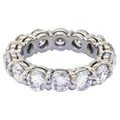 Platinum Elegant High Fashion 5.50CT VS Diamond Eternity Band Ring