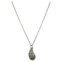 Platinum Elsa Peretti Tiffany & Co. Teardrop Diamond Pendant