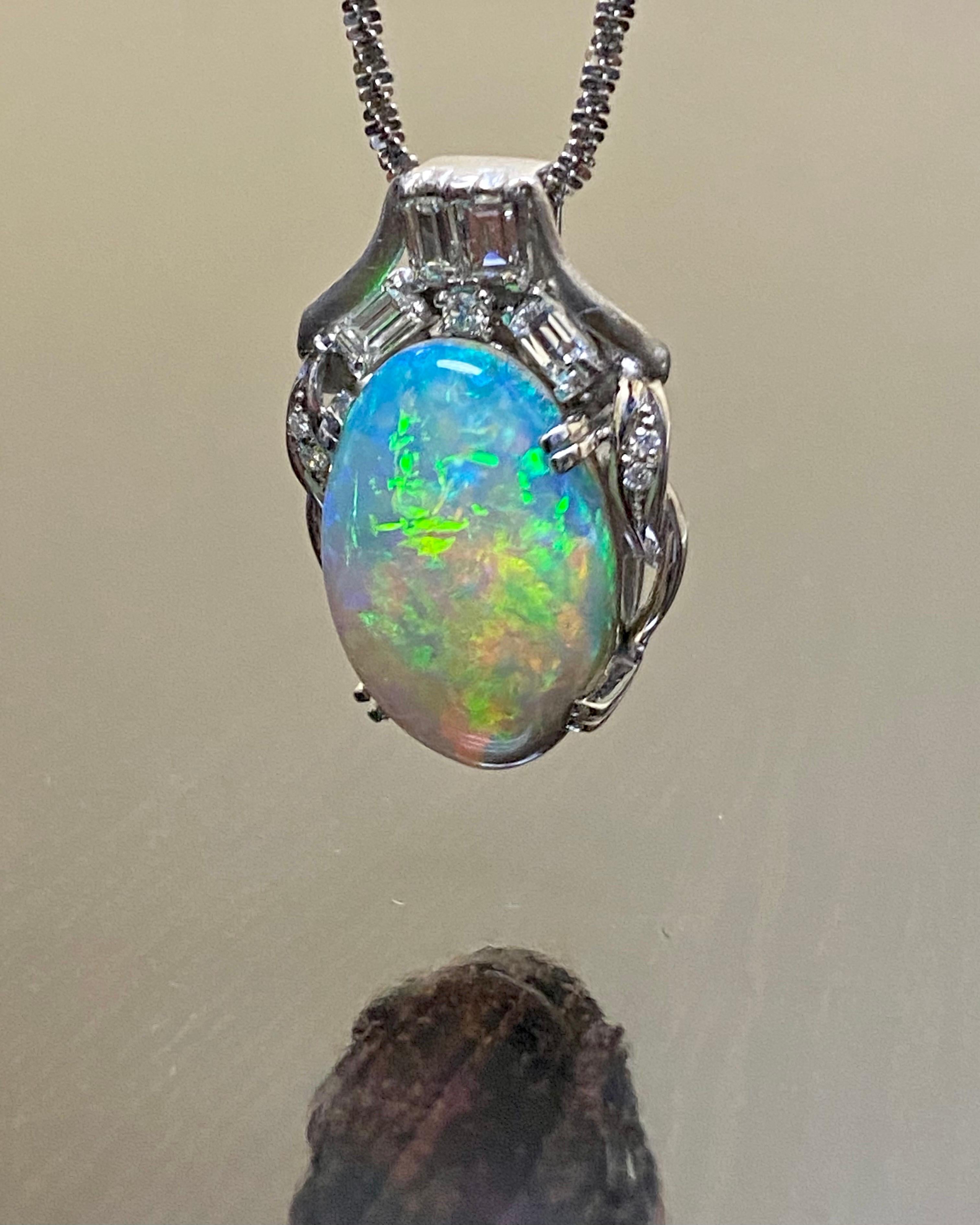 black opal necklace mens