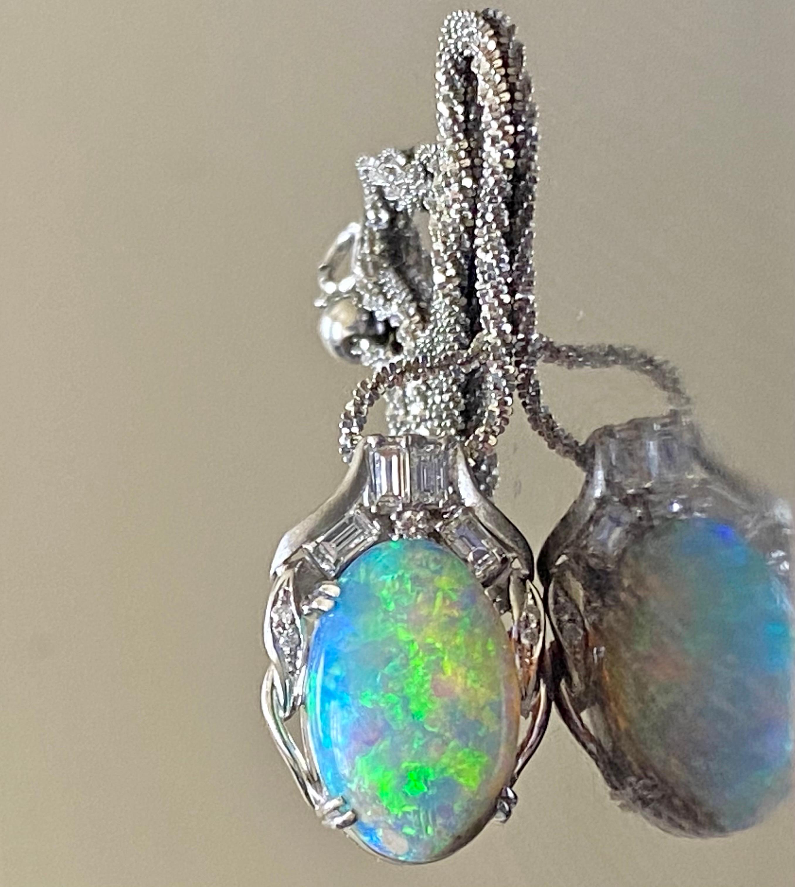 mens black opal pendant