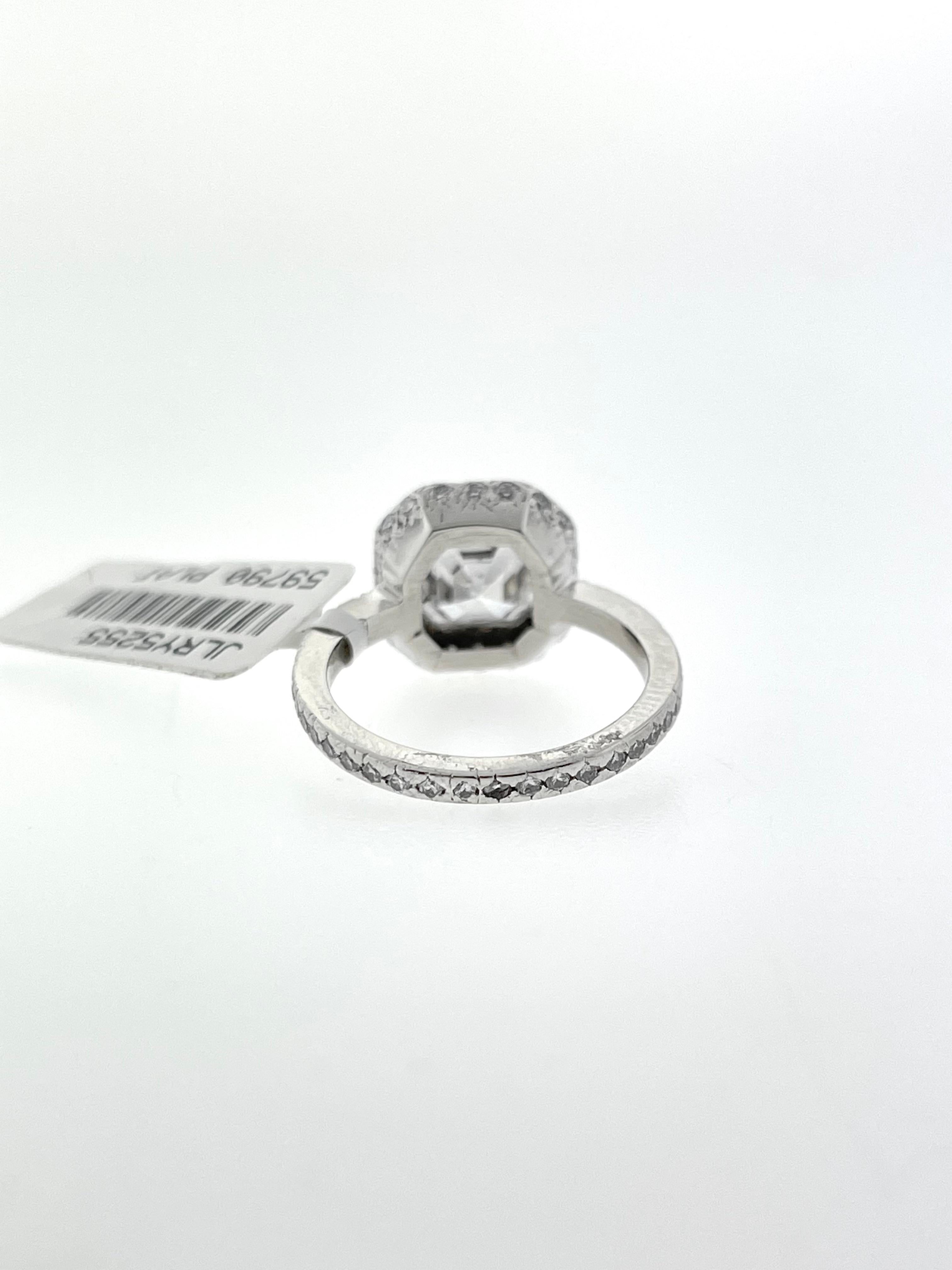 emerald cut diamond platinum engagement rings