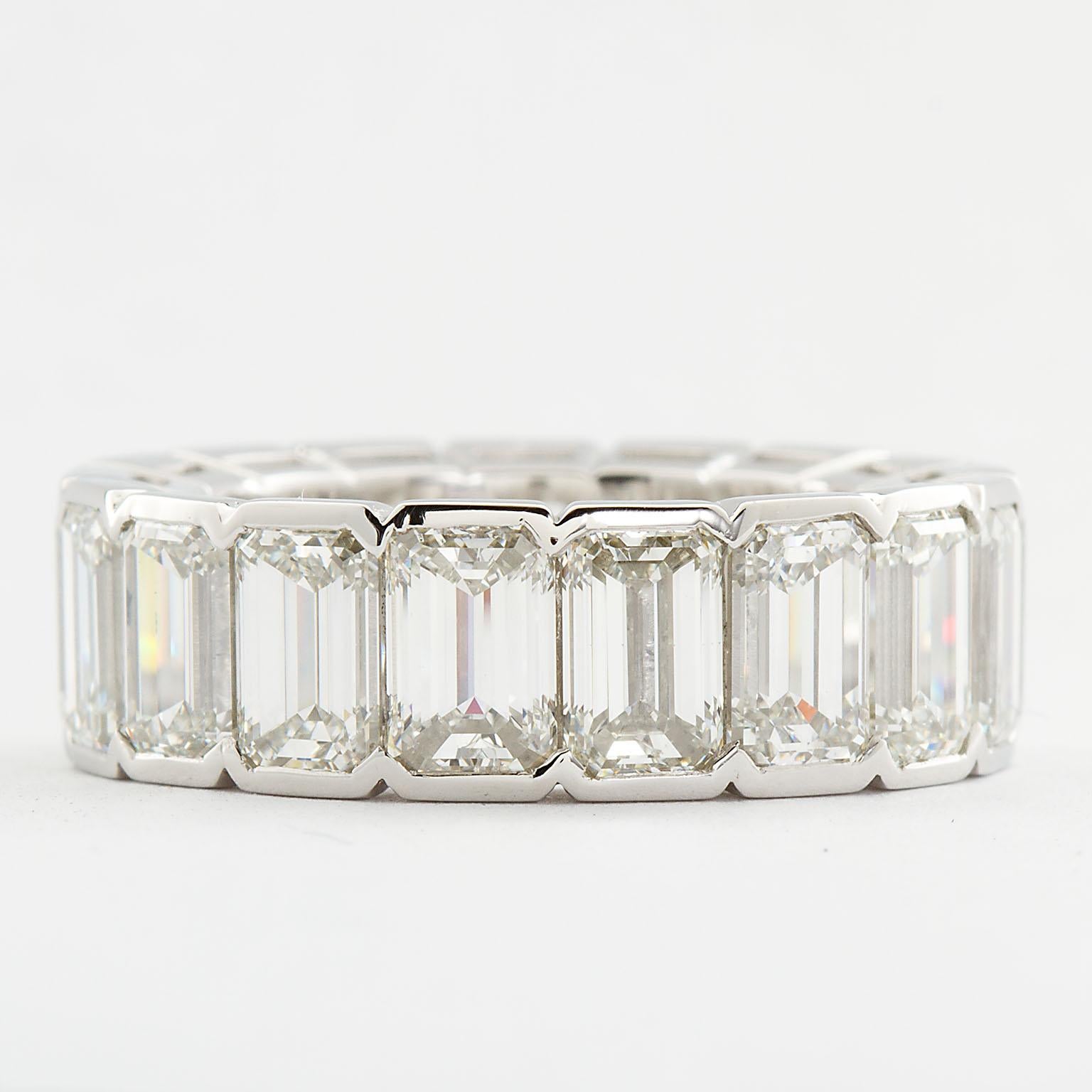 emerald cut eternity band