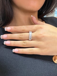 Emerald Cut Diamond Eternity Band, Platinum, 9.80 Carats, Wedding Ring