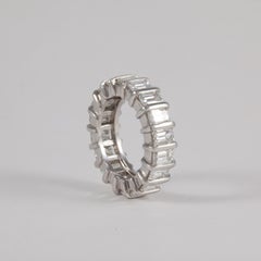 Emerald-Cut Diamond Eternity Band in Platinum