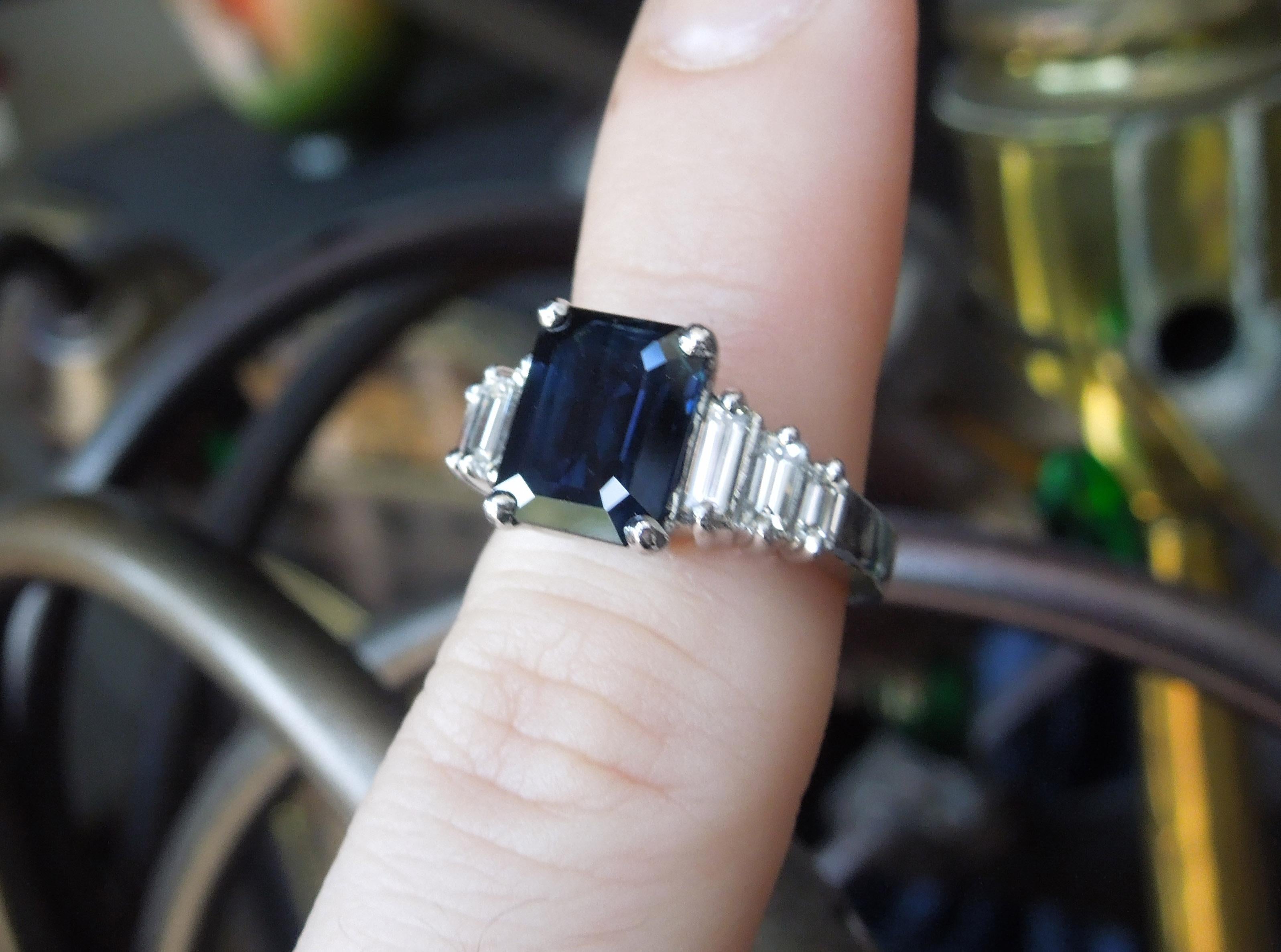 4 carat sapphire ring