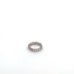 Platinum Emerald Diamond Eternity Band
