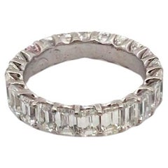 Used Platinum Emerald Diamond Eternity Band