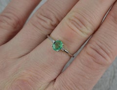 Platinum Emerald and Diamond Trilogy Ring by Lorique