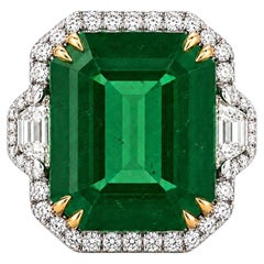 Platin-Smaragdring