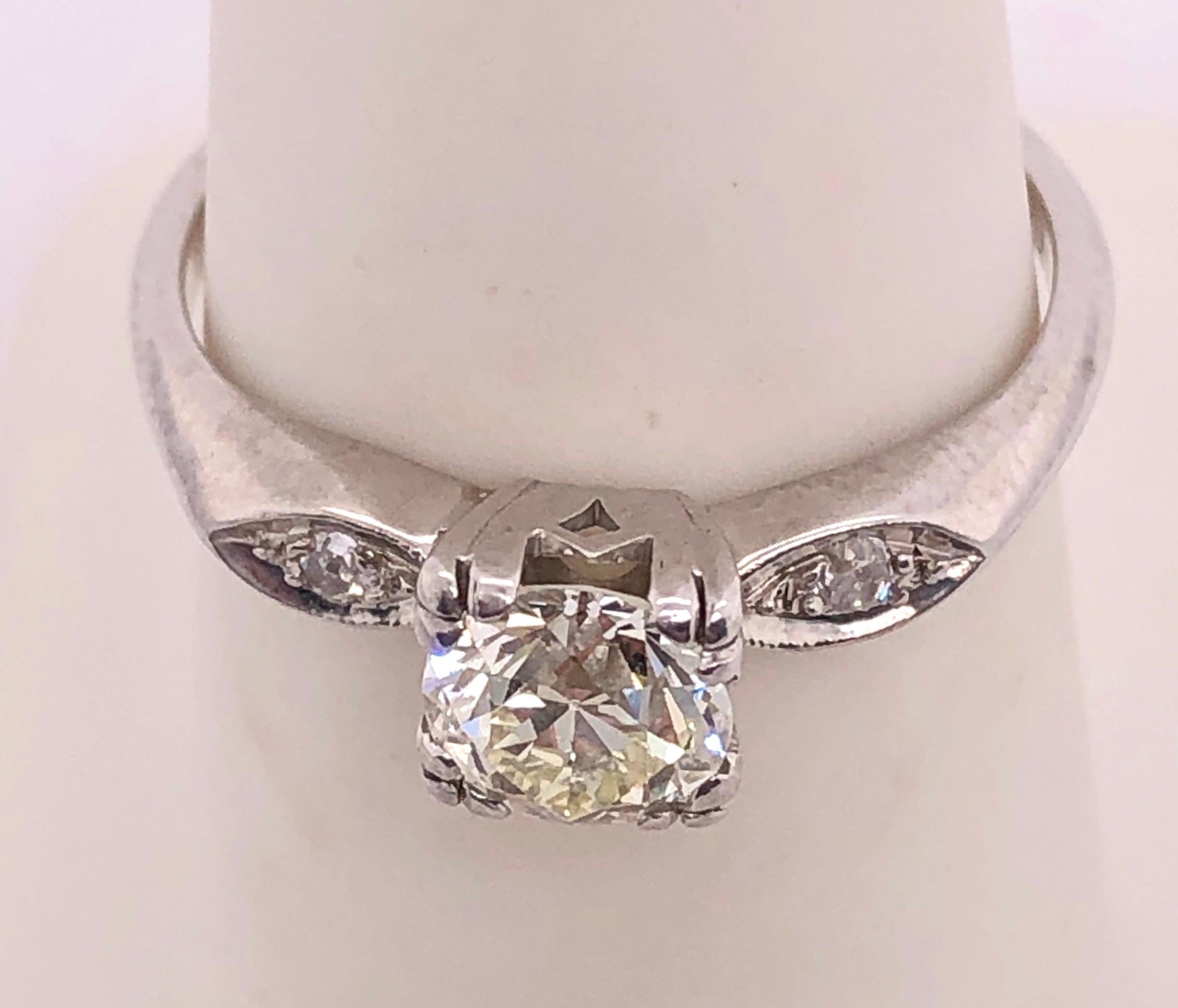 Bague de fiançailles en platine avec diamants de 0,80 carat au total en vente 5