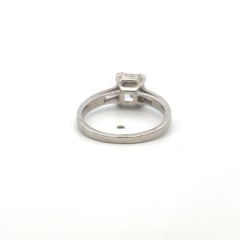 Platinum Engagement Ring with 1.07 Carat Emerald Cut I-VVS2 GIA Diamond