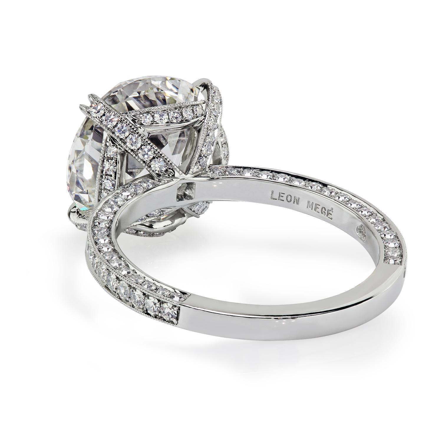 Cosmo™ solitaire featuring a 3.04-carat HVS1 old European cut diamond accented by bright-cut pave.
Hand-forged platinum
Millgrain details

The price includes of-GIA certified diamond. We can send a copy of the GIA certificate to you upon