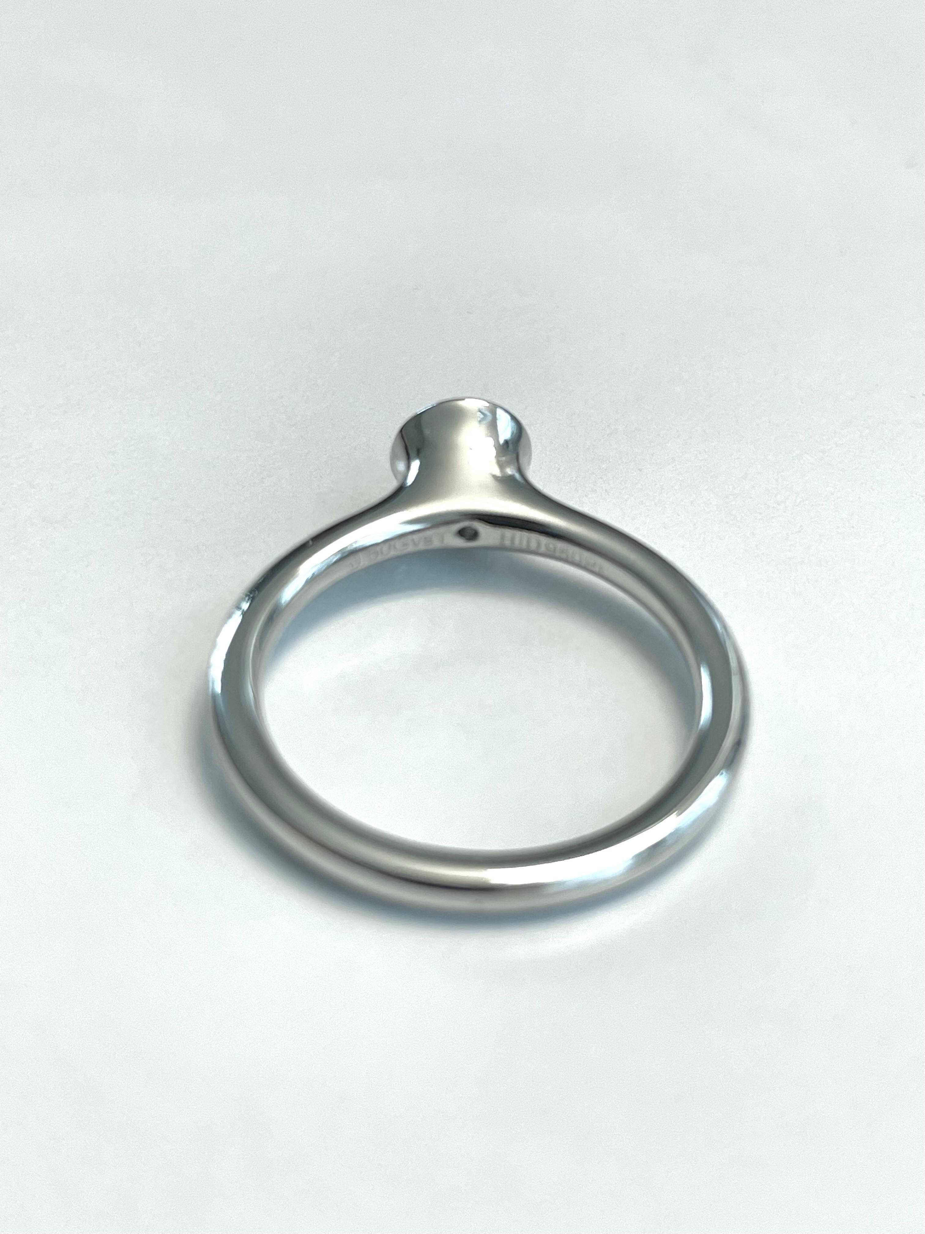 Verlobungsring aus Platin mit 0,50 Karat Diamant im Brillantschliff G-vs1 im Zustand „Neu“ im Angebot in Radolfzell am Bodensee, BW