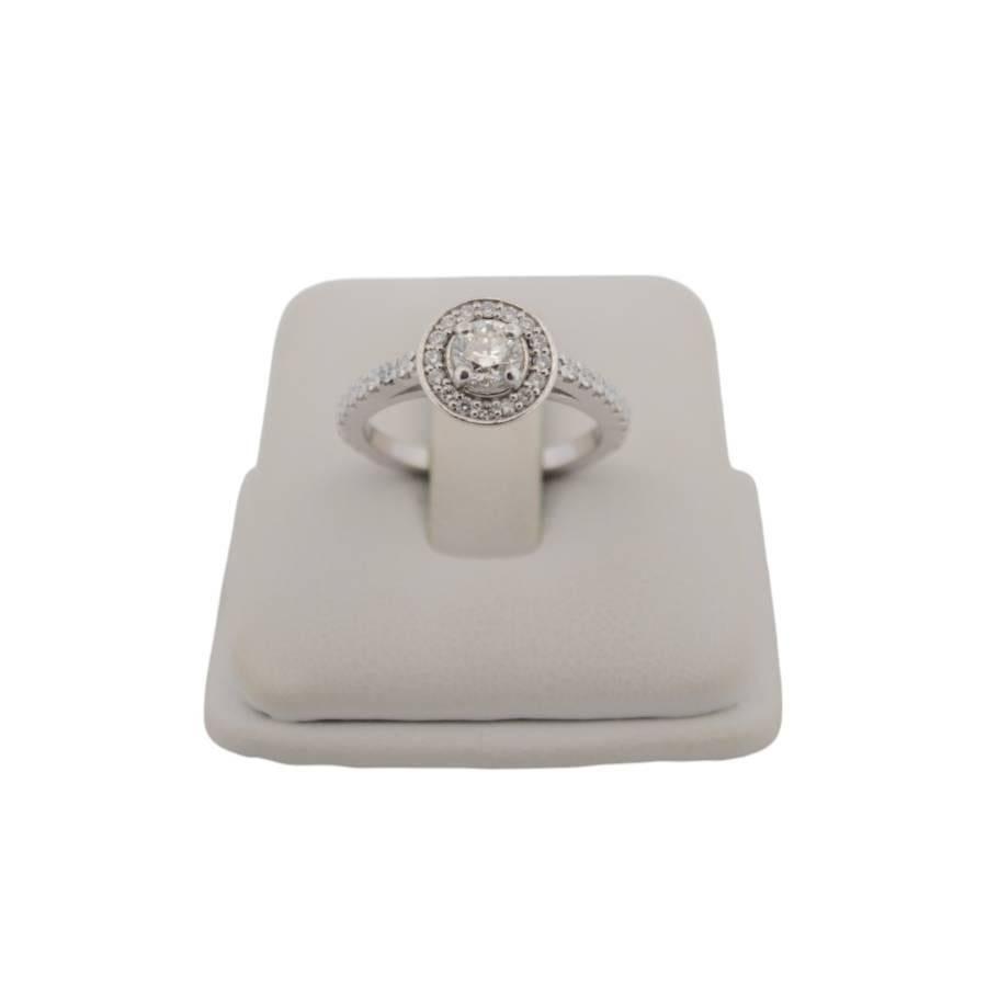 Bague de fiançailles en platine avec diamants naturels pt950 Excellent état - En vente à București, București