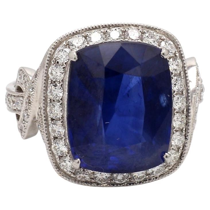 15.38ct Cushion Cut Sapphire Ring For Sale