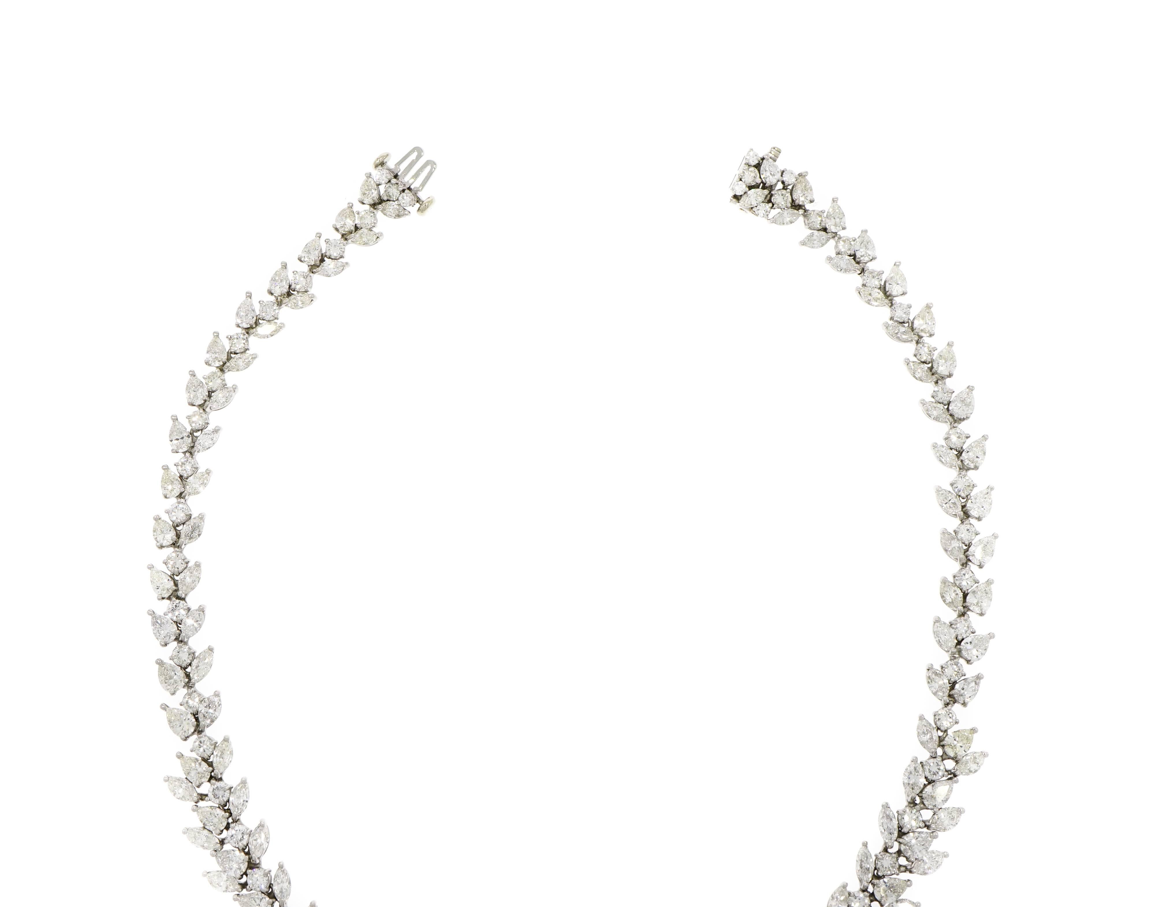 Artist Platinum Estate 54.84 Carat Diamond Necklace