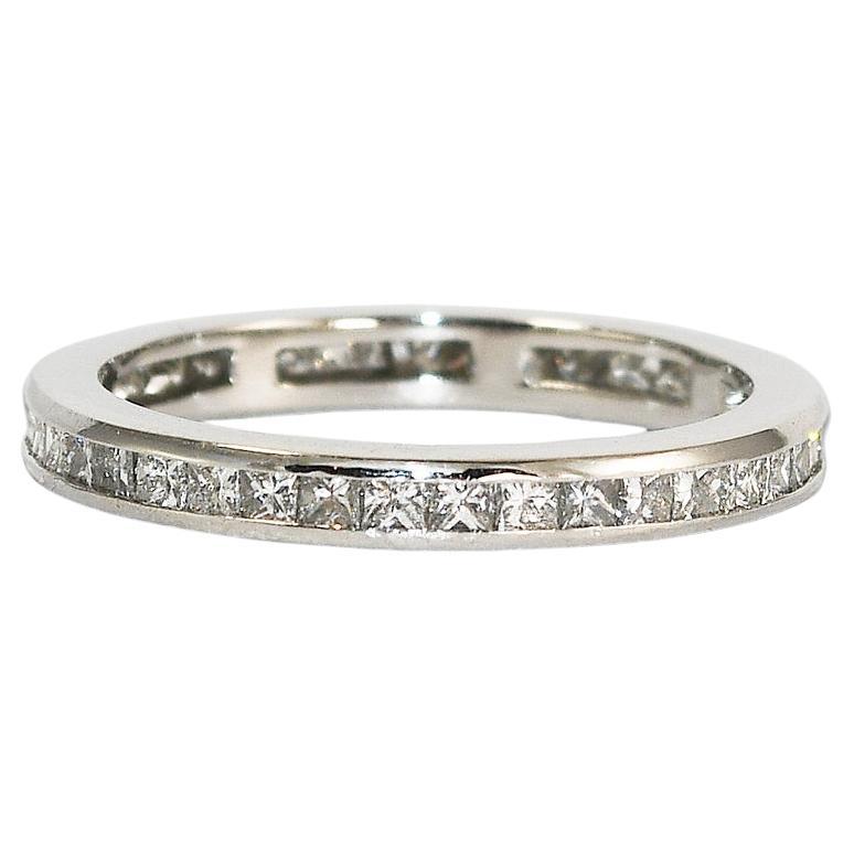 Platinum Eternity Band Diamond Ring 1.00ct For Sale