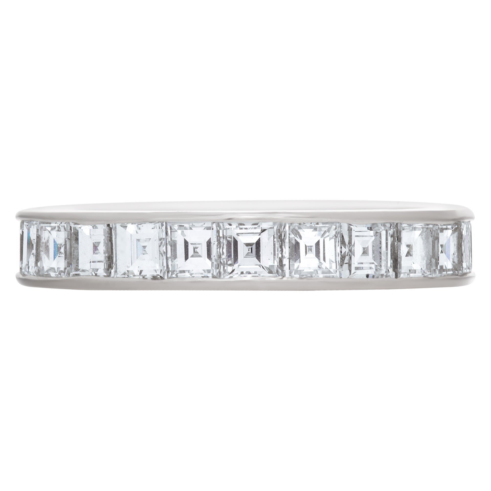 Platinum Eternity Band with 2.88 Carats in Diamonds For Sale