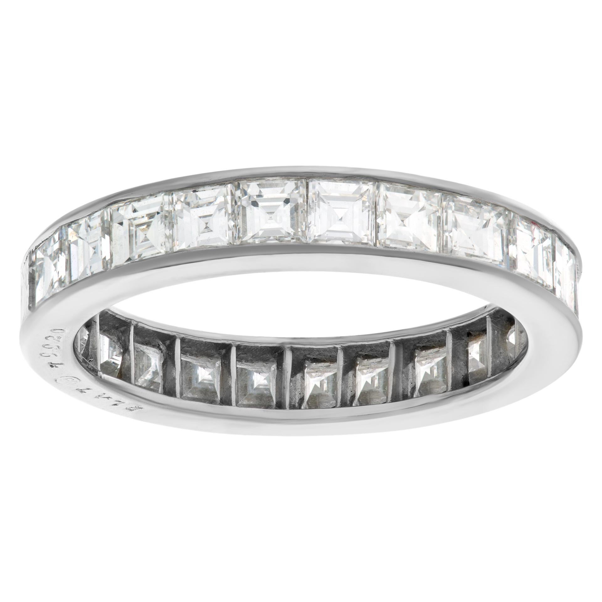 Platinum eternity band with diamonds