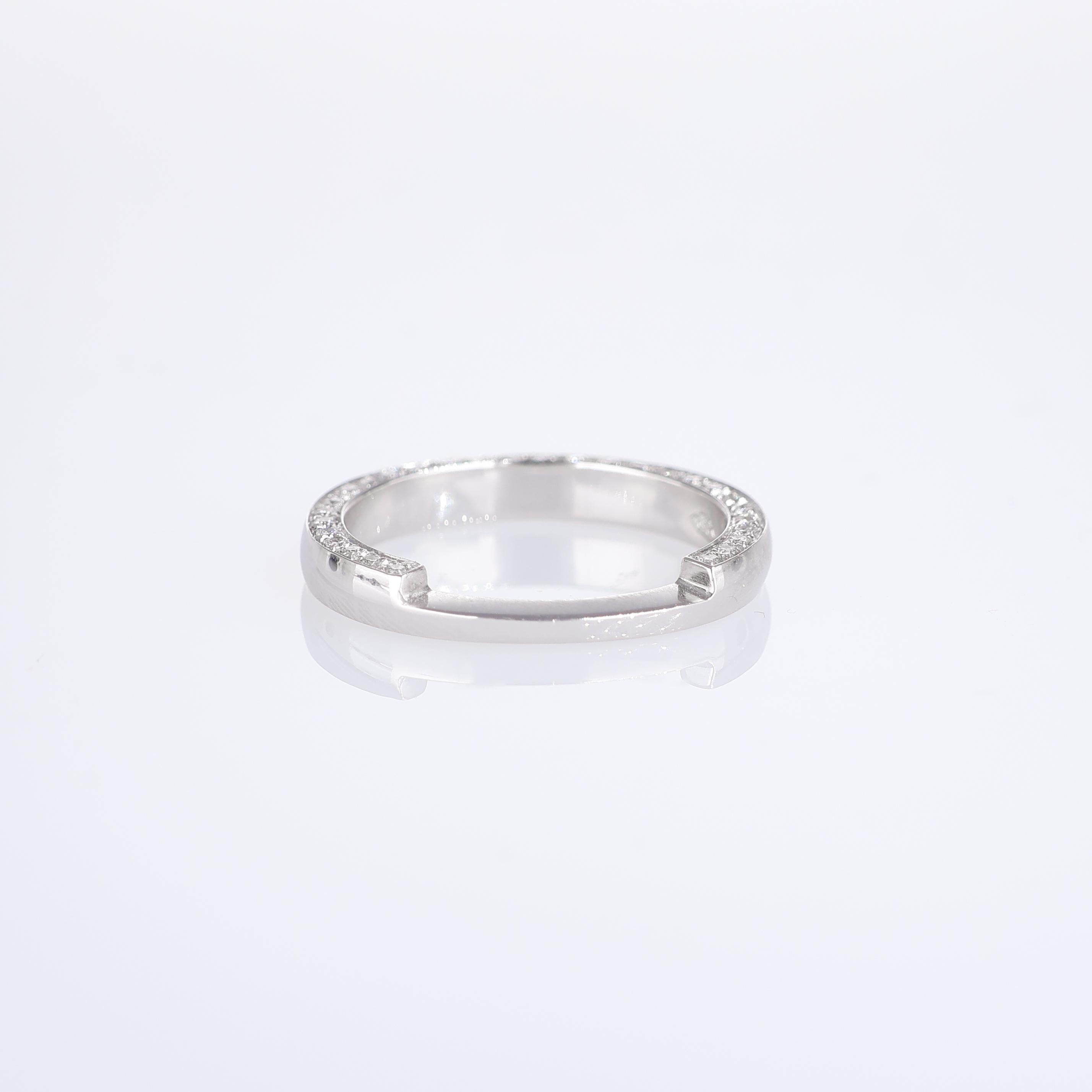 Platinum Eternity Band with White Diamonds For Sale 1