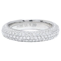 Platinum Eternity Ring with 1.89 ct. Diamonds Completely Hand Made