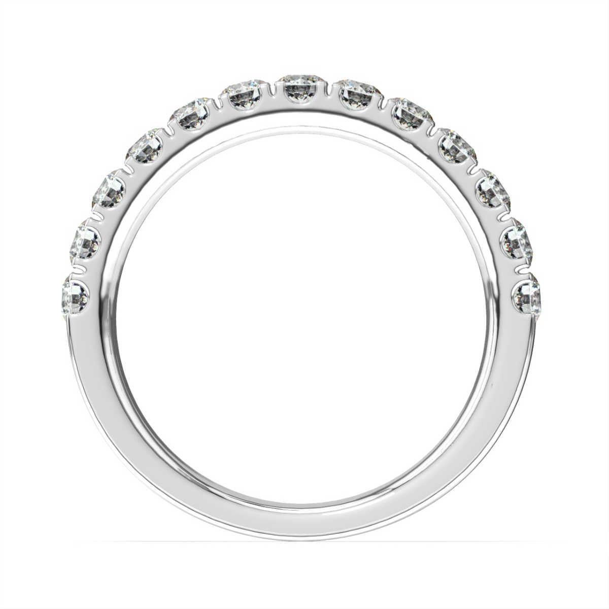 This ring features 13 perfectly matched round brilliant diamonds micro-prong set. Experience the difference!

Product details: 

Center Gemstone Color: WHITE
Side Gemstone Type: NATURAL DIAMOND
Side Gemstone Shape: ROUND
Metal: Platinum
Metal