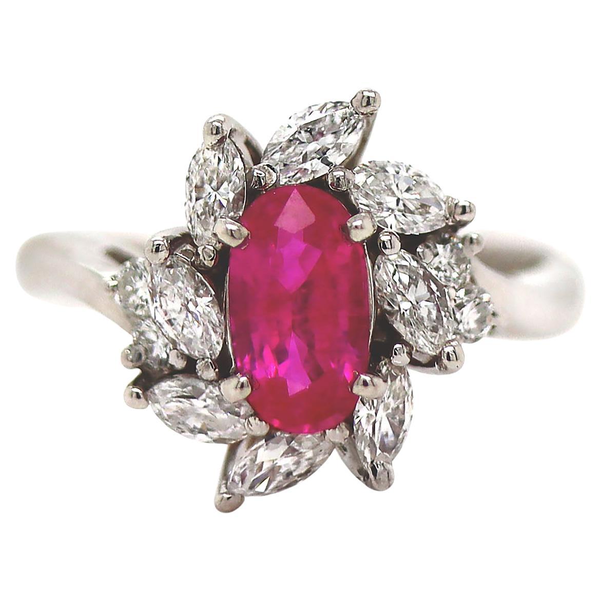 Platinum Fancy Pink Sapphire And Diamond Dress Ring