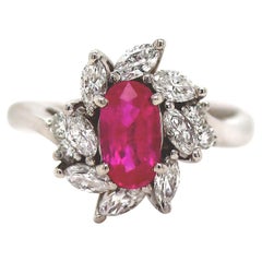 Platinum Fancy Pink Sapphire And Diamond Dress Ring