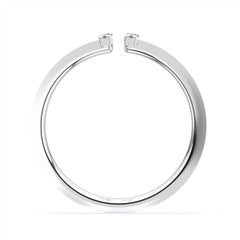 Platinum Fano Diamond Ring '1/10 Carat'