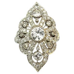 Filigraner Diamantring aus Platin - Zarte Art Deco Eleganz