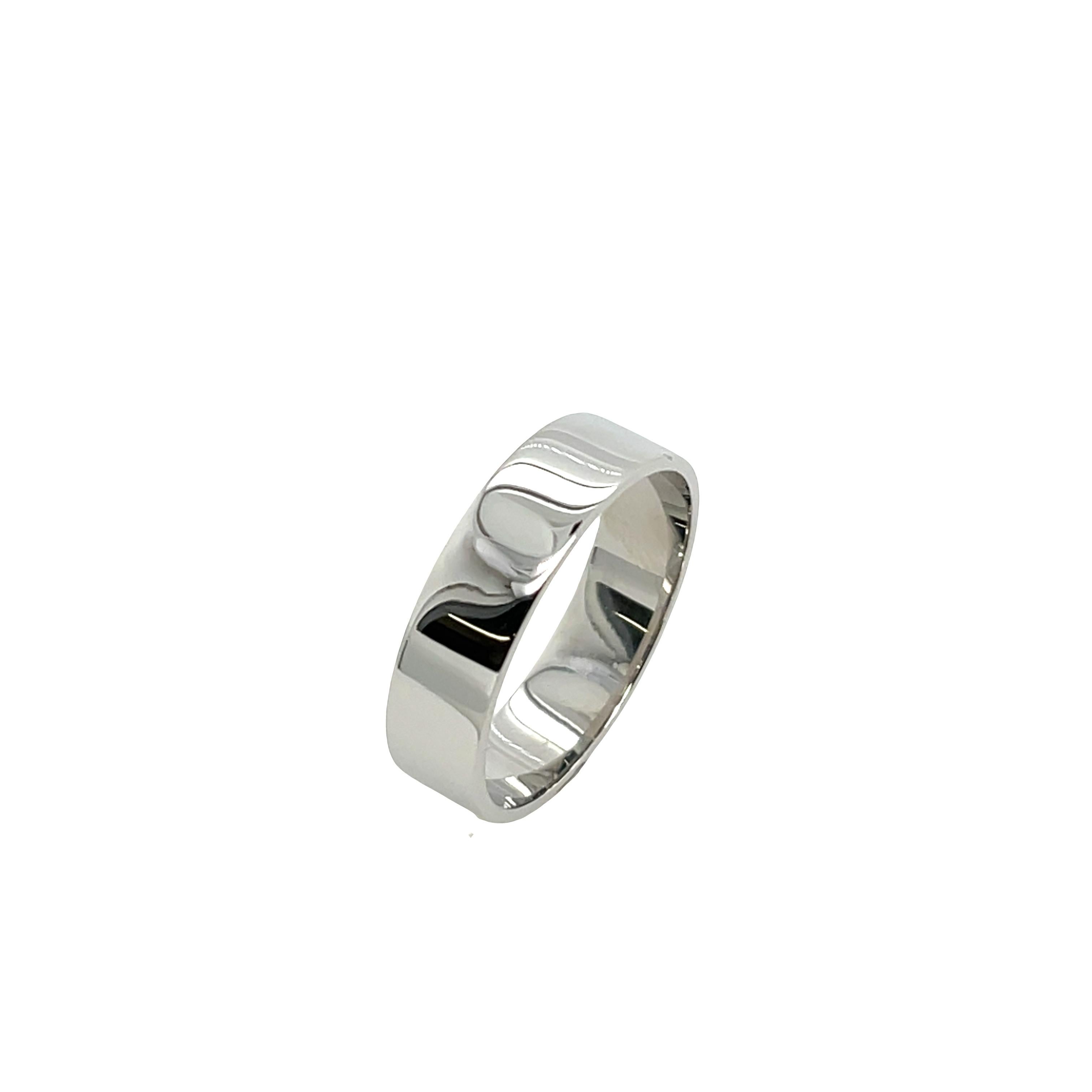 Anneau de mariage platine 6mm