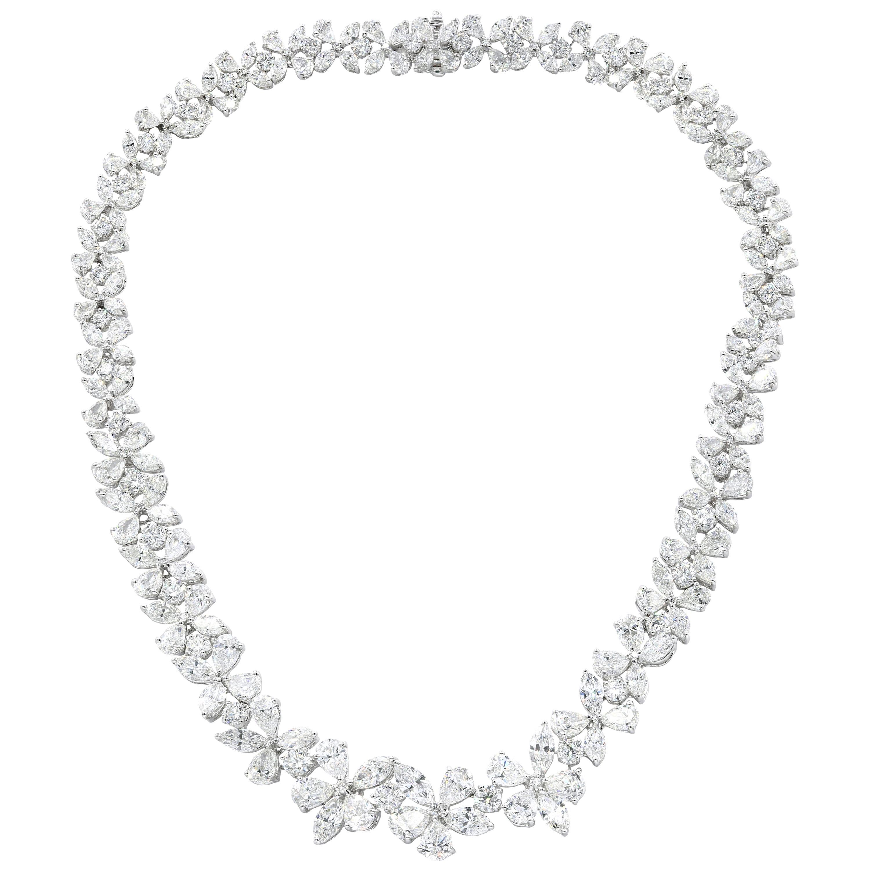 Antonini St. Tropez Platinum Diamond Necklace at 1stDibs