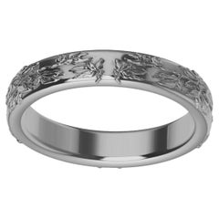 Fede nuziale a fiore in platino del designer Tiffany