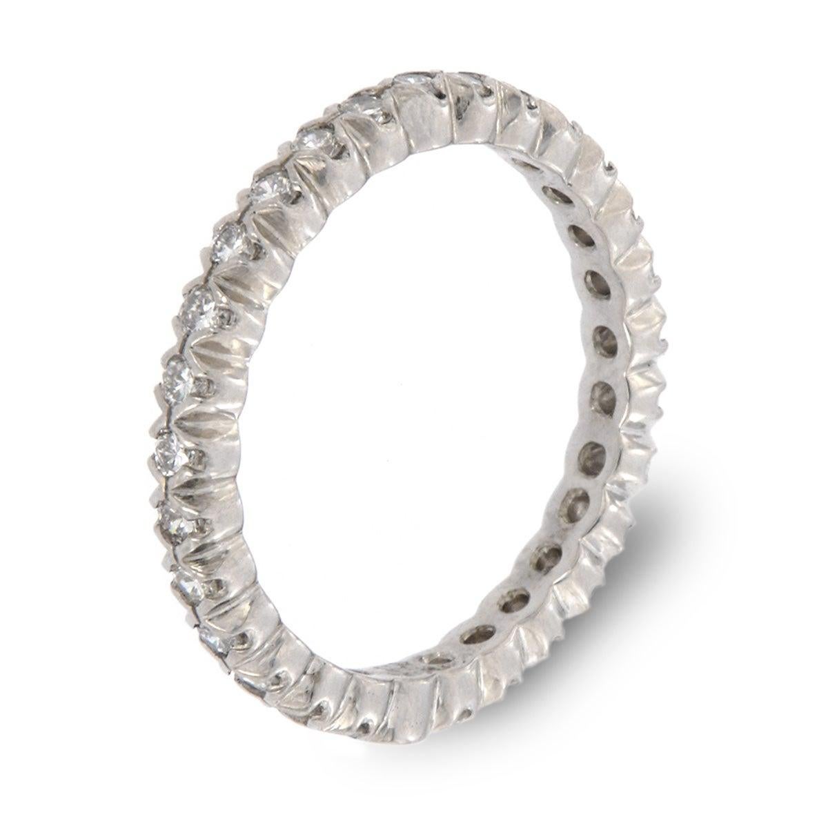 For Sale:  Platinum Flush Prong Set Diamond Eternity Ring '2/3 Carat' 2