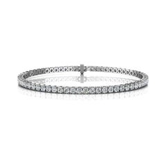 Platinum Four Prongs Diamond Tennis Bracelet '3 Ct. tw'