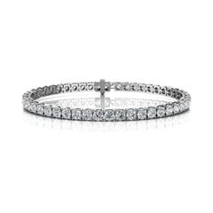 Platinum Four Prongs Diamond Tennis Bracelet '7 Ct. tw'