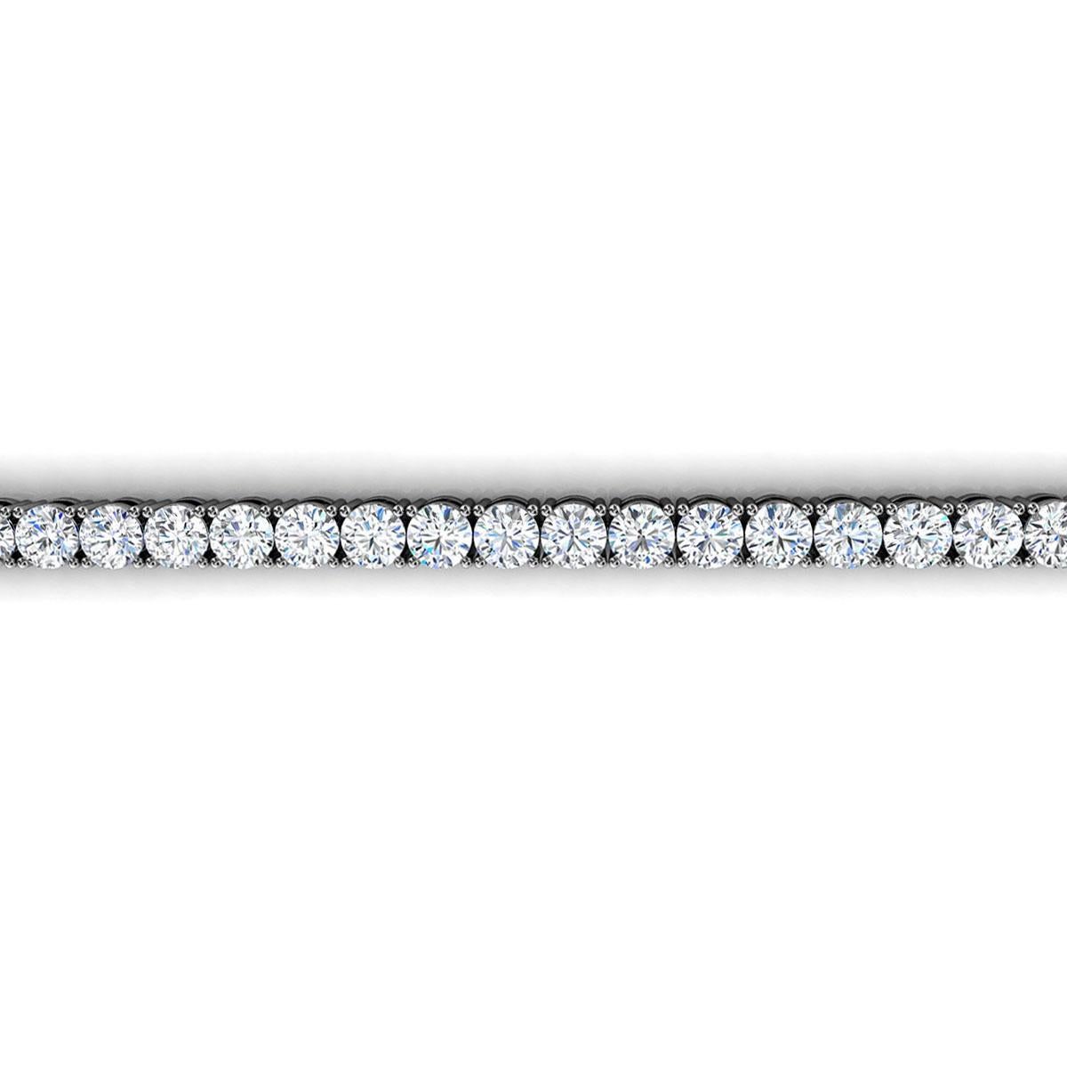 Platin Tennisarmband mit vier Zacken und Diamanten '7 Ct. tw' im Zustand „Neu“ im Angebot in San Francisco, CA